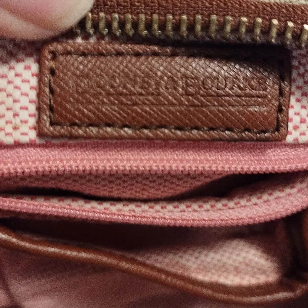 DB Logo Mini Bucket Hobo Bag With Leather Trim - Picture 11 of 14